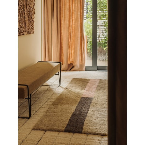 Rankų darbo iš vilnos kilimas 80x230 cm Chroma Dusty Pink – Lorena Canals-image-1