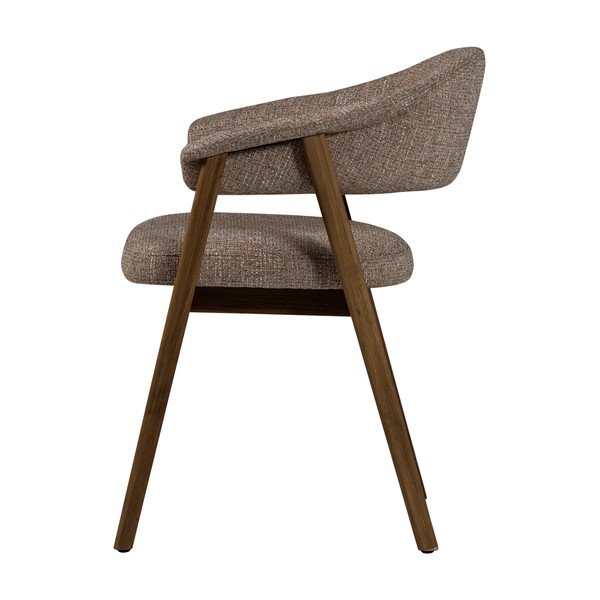 Rudos spalvos iš audinio valgomojo kėdė su porankiais Tunar – WOOOD-image-3