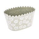 Žalias metalinis vazonas Dakls Daisy, aukštis 14,5 cm