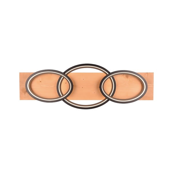 Lubinis šviestuvas juodos spalvos/rudos spalvos LED su pritemdymo funkcija 33x97 cm Barca – Trio-image-3