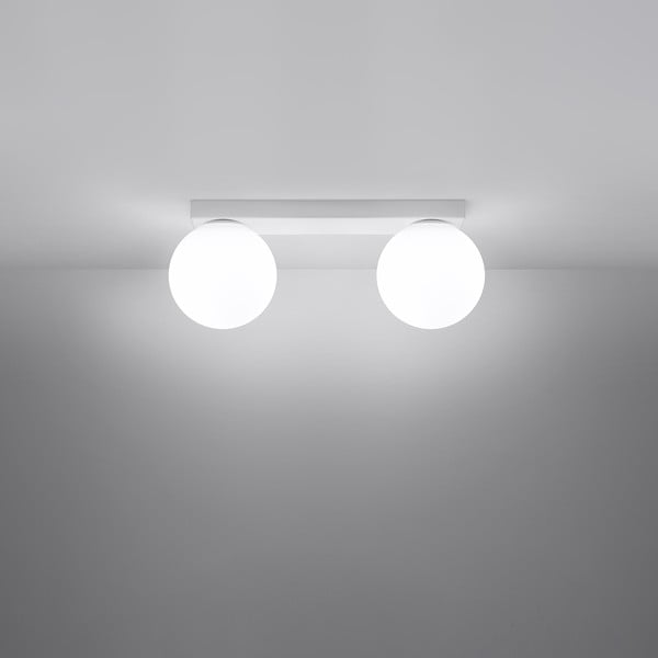 Lubinis šviestuvas baltos spalvos ø 12 cm su stiklo gaubtu Umerta – Sollux-image-2