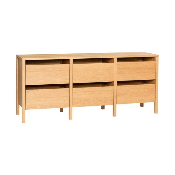 Natūralios spalvos šoninė spintelė iš ąžuolo 150x65x40 cm Forma – Hübsch