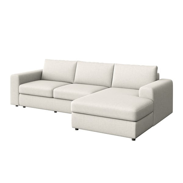 Kreminės spalvos kampinė sofa (su dešiniuoju kampu/su gultu) Baga – Rodier-image-2