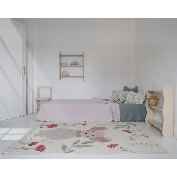 Vaikiškas kilimas kreminės spalvos 120x170 cm Poly – Nattiot-image-2