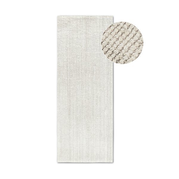 Apverčiamas/rankų darbo baltos spalvos iš džiuto kilimas 80x200 cm Rosalie – Villeroy&Boch