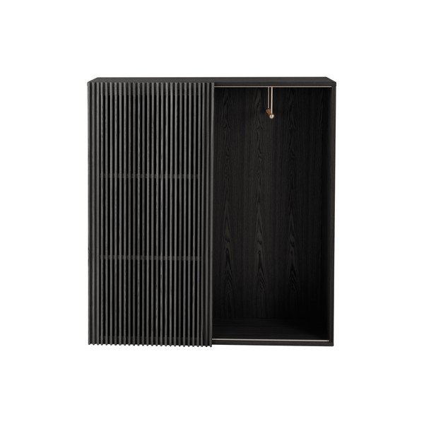 Juodos spalvos koridoriaus baldas iš uosio 110x120x40 cm Sion – Jotex-image-3
