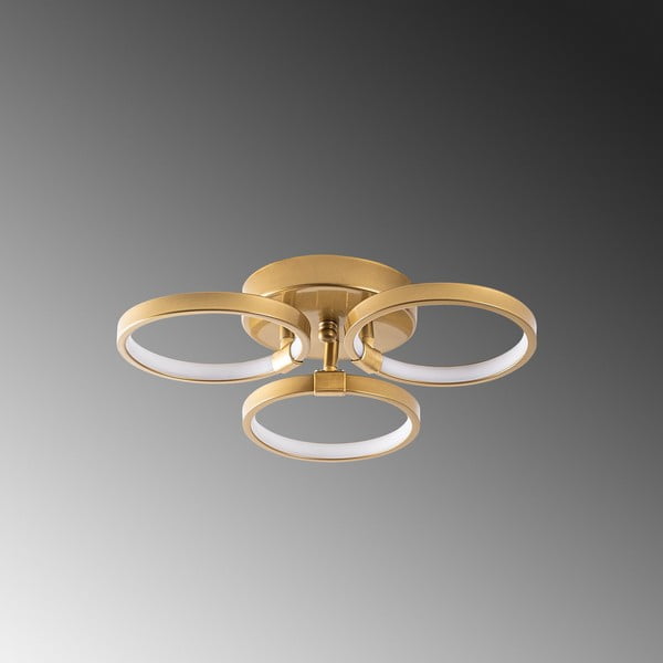 Lubinis šviestuvas auksinės spalvos LED ø 17 cm Halka – Opviq lights-image-2