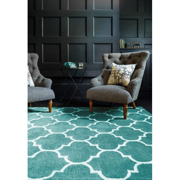 Rankų darbo iš vilnos kilimas mėlynos spalvos 120x170 cm Albany – Asiatic Carpets-image-1