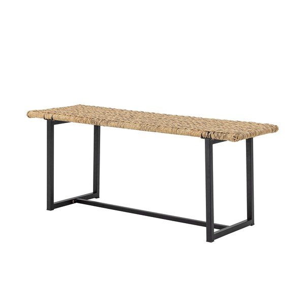 Natūralios spalvos sodo suoliukas rotangas Adilly – Bloomingville-image-2