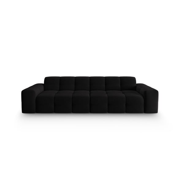 Juodo aksomo sofa 255 cm Kendal - Micadoni Home