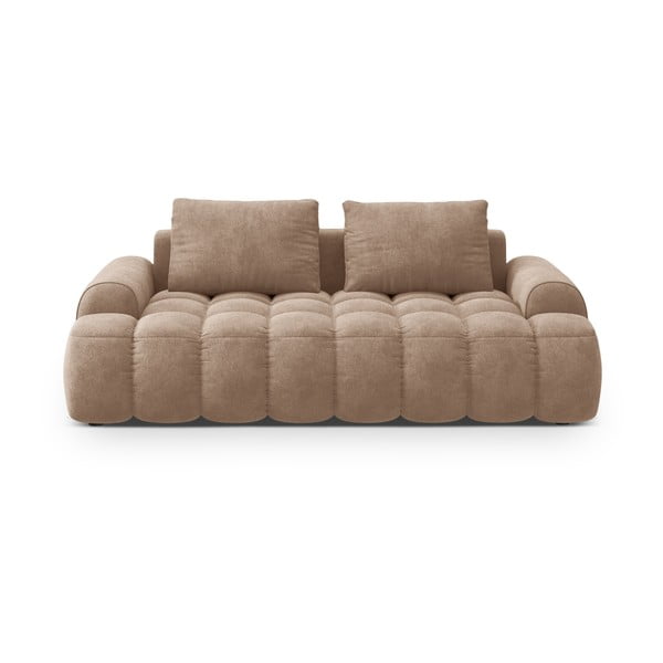 Šviesiai rudos spalvos iš velveto sofa 200 cm Linz – Cosmopolitan Design