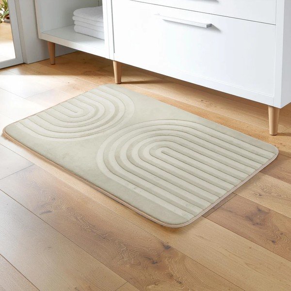 Smėlio spalvos vonios kilimėlis 45x75 cm Allure – douceur d'intérieur-image-1