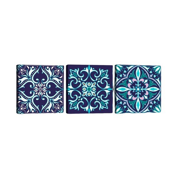 3 paveikslėlių rinkinys Tablo Center Mandala Blue