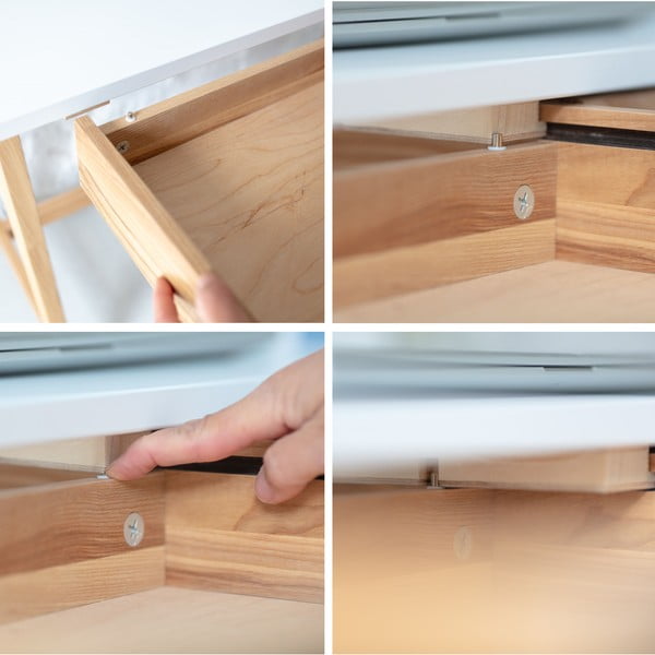 Darbo stalas su baltu stalviršiu 85x115 cm Luka - Ragaba-image-4