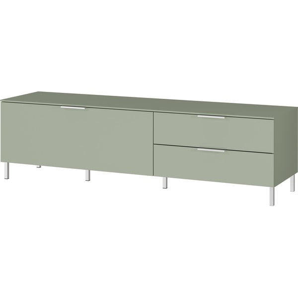 Šviesiai žalias TV staliukas 164x47 cm Kenora - Germania-image-2