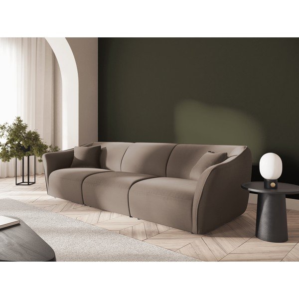 Iš velveto sofa rudos spalvos 292 cm Tokyo – Cosmopolitan Design-image-1