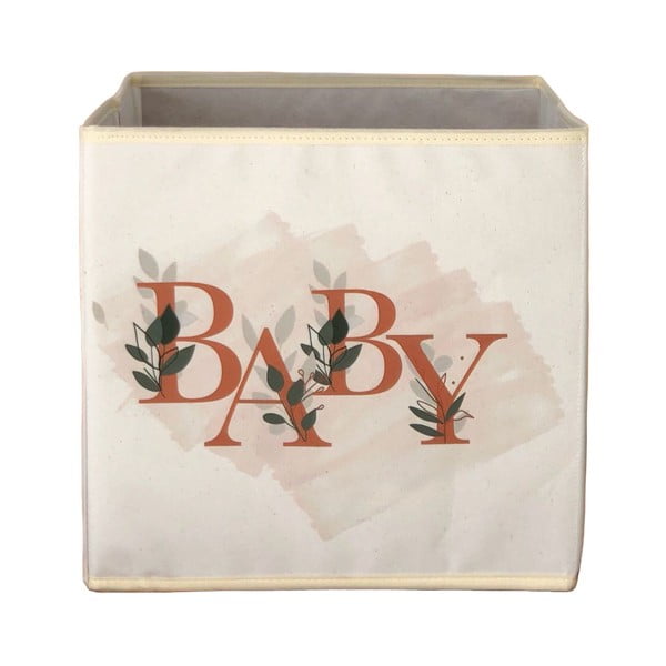 Iš tekstilės daiktadėžė smėlio spalvos 30x30x30 cm – Mioli Decor