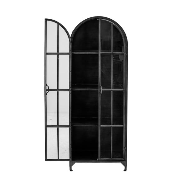 Iš metalo vitrina juodos spalvos 56,5x152,5 cm Papole – Bloomingville-image-4