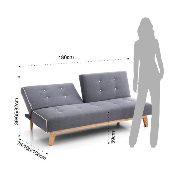 Pilka sofa-lova Tomasucci Tweet A, plotis 180 cm-image-3
