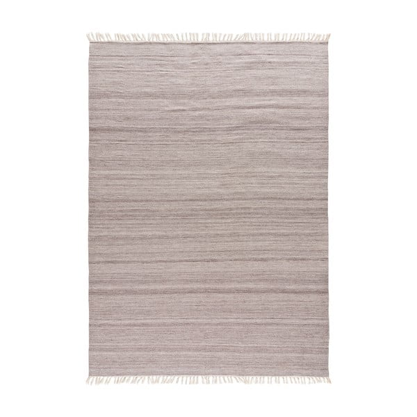 Smėlio spalvos lauko kilimas iš perdirbto plastiko Universal Liso, 60 x 120 cm