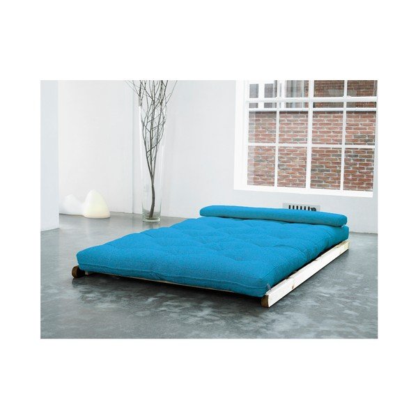 "Karup Figo" gultas, žalias / horizontali mėlyna, 120 cm-image-3