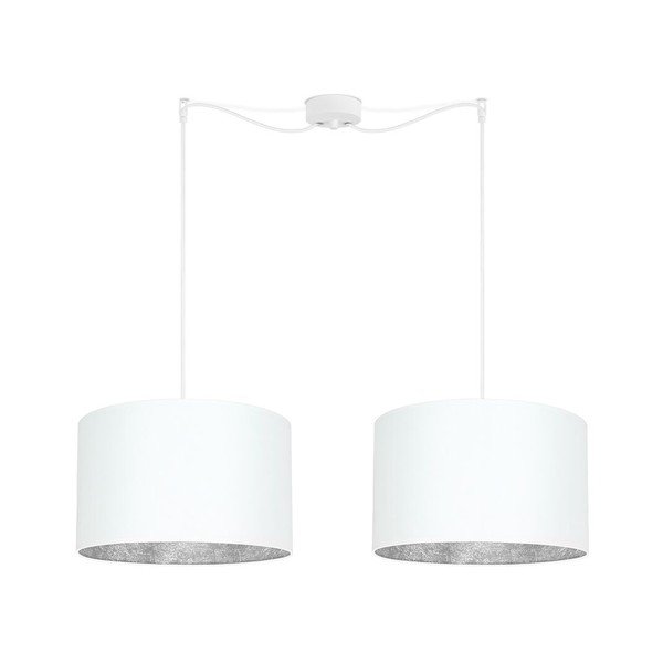 Baltos ir sidabrinės spalvos pakabinamas šviestuvas Sotto Luce Mika, ⌀ 40 cm