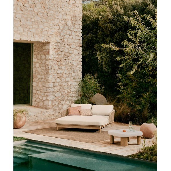 Sodo kavos staliukas su betoniniu stalviršiu 80x80 cm Labra – Kave Home-image-1