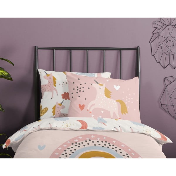 Vaikiška medvilninė patalynė Good Morning Unicorn, 140 x 220 cm-image-3