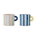 Mėlynos spalvos/rožinės spalvos iš keramikos puodeliai 2 vnt. 250 ml Phoenix – Bloomingville