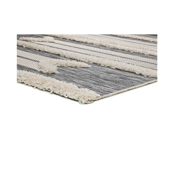 Baltos ir pilkos spalvos kilimas "Universal Cheroky Line", 55 x 110 cm-image-2
