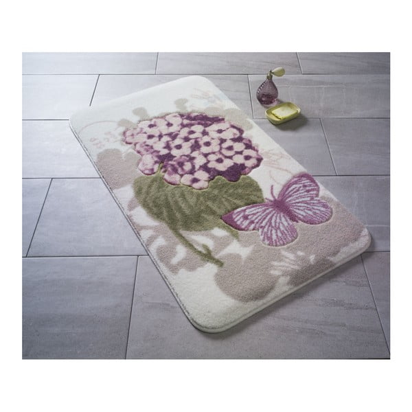 Raštuotas rožinis vonios kilimėlis Confetti Bathmats Pia, 80 x 140 cm
