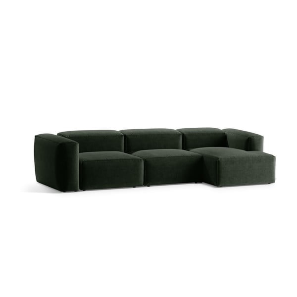 Žalios spalvos kampinė sofa (su dešiniuoju kampu/su gultu) Bergamo – Cosmopolitan Design-image-2