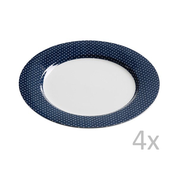 4 "Maxwell & Williams Indigo Arrow" lėkščių rinkinys