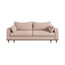 Iš kordinio velveto sofa smėlio spalvos 220 cm Beata – Ropez