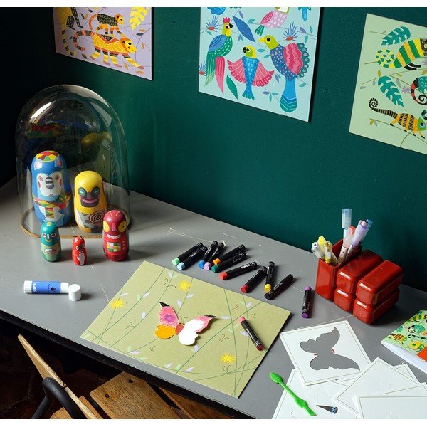 Dailės rinkinys su aliejinėmis pastelėmis Djeco Atelier Jungle-image-1