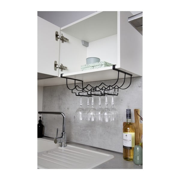 Juodas metalinis stovas stiklinėms Wenko-image-4