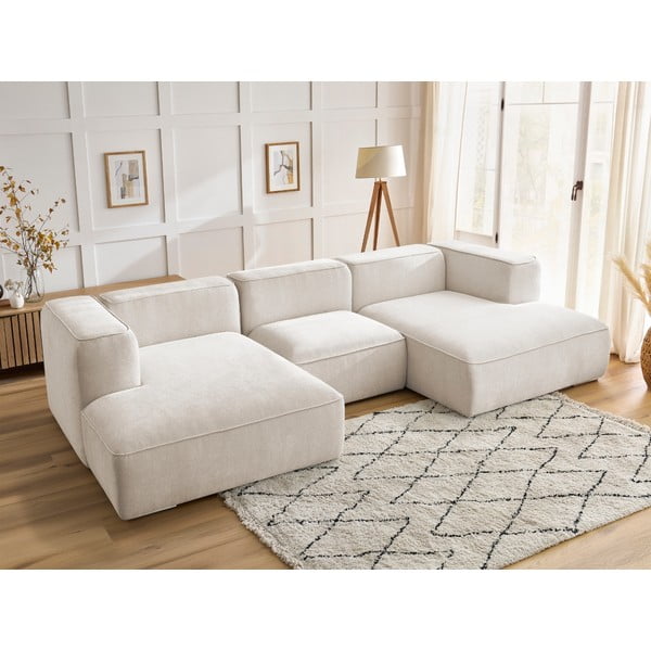 Kampinė sofa baltos spalvos Zephyr – Bobochic Paris-image-1