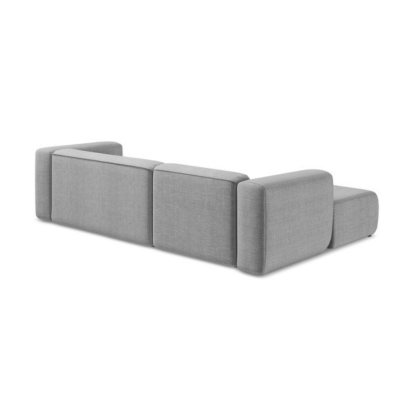 Šviesiai pilkos spalvos kampinė sofa (su kairiuoju kampu/su gultu) Ekahi – Makamii-image-4