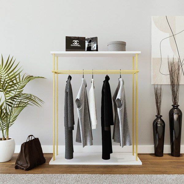 Drabužių kabykla baltos spalvos Wuppertal – Kalune Design-image-1