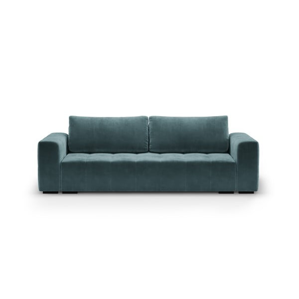 Mėlyna aksominė sofa-lova Milo Casa Luca
