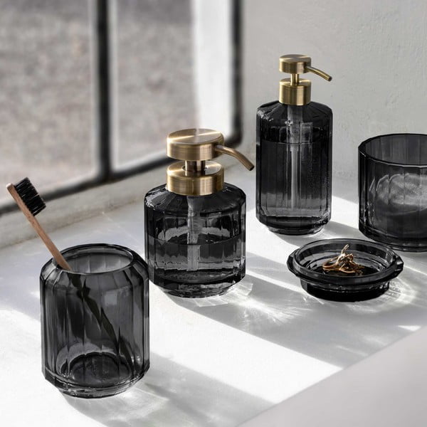 Iš stiklo dantų šepetėlio indas juodos spalvos Vision – Mette Ditmer Denmark-image-2