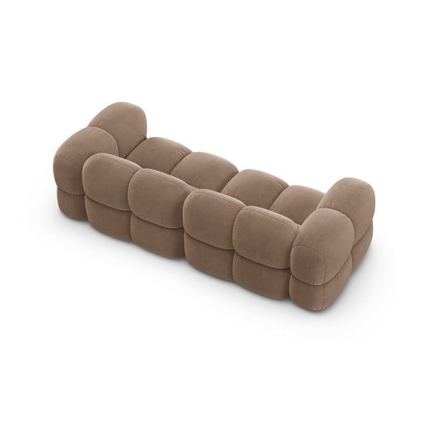 Rudos spalvos iš velveto sofa 250 cm Loretto – Cosmopolitan Design-image-4