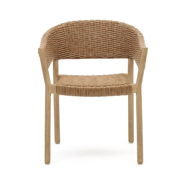 Natūralios spalvos medžio masyvo sodo kėdė Pola – Kave Home-image-4