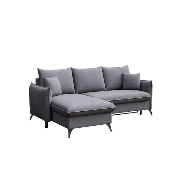Sulankstoma kampinė sofa tamsiai pilkos spalvos (su kairiuoju kampu) Lilio – MESONICA-image-2