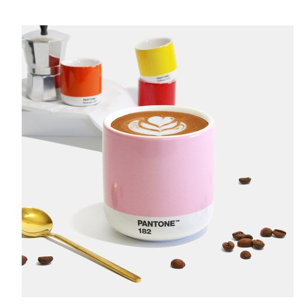 Šviesiai rožinės spalvos iš porceliano puodelis kapučino 175 ml Light Pink 182 – Pantone-image-2