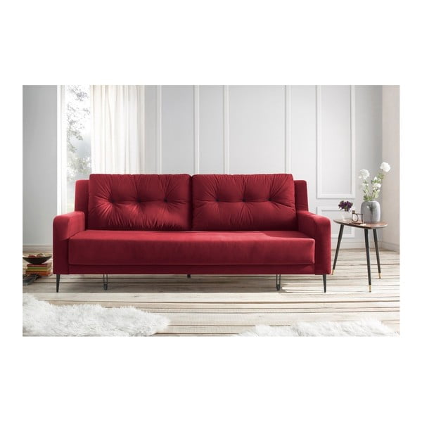 Raudona sofa lova Bobochic Paris Bergen