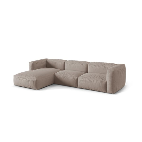 Modulinė kampinė sofa smėlio spalvos (su kairiuoju kampu) Martina – Micadoni Home-image-3