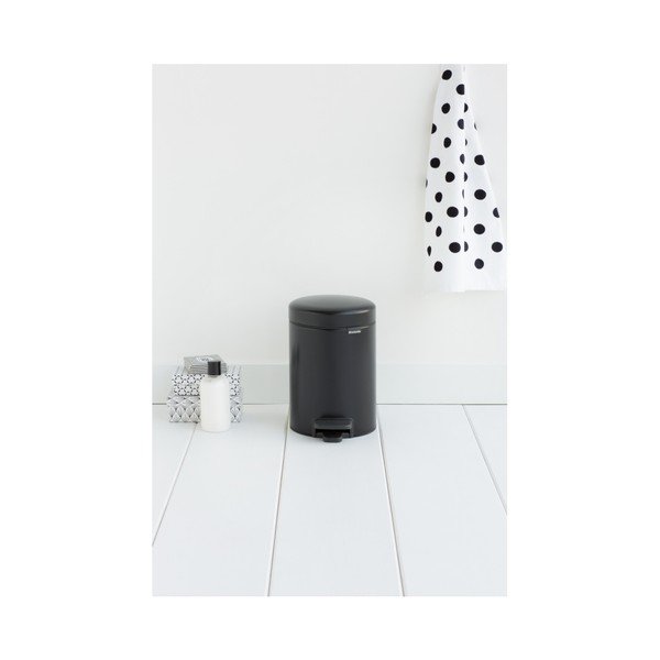 "Brabantia Newicon" juoda pedalinė šiukšliadėžė, 3 l-image-2