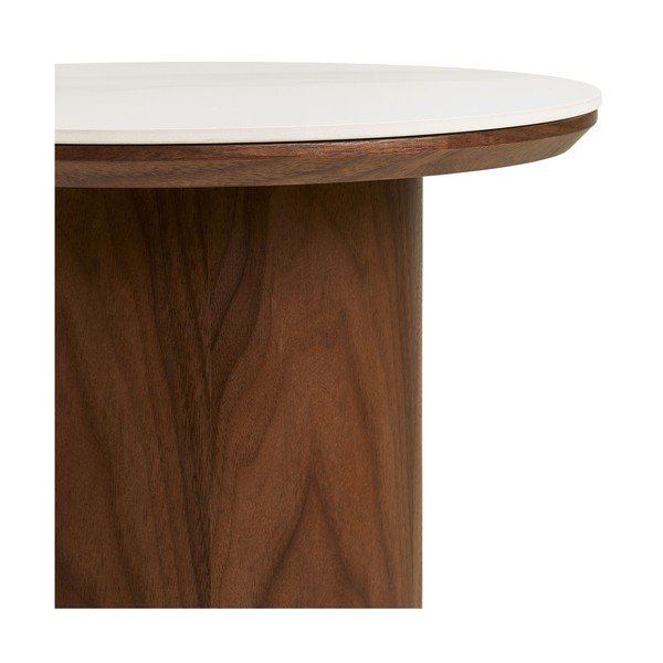 Iš keraminės plokštės apvalios formos šoninis stalas ø 40 cm Noli – House Nordic-image-4