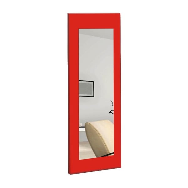 Sieninis veidrodis su raudonu rėmu Oyo Concept Chiva, 40 x 120 cm